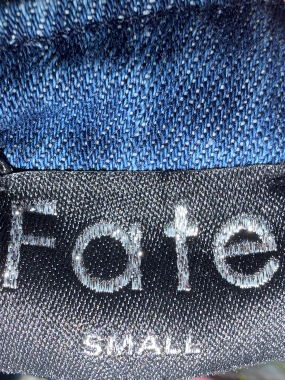 Fate Denim Ruffle Button-Down Top - Blue - Picture 3 of 4